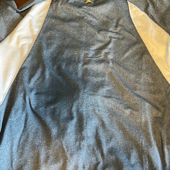 NIKE JUMPMAN Gray and Blue Windbreaker with Full Zip and Stand-Up Collar - Picture 12 of 12